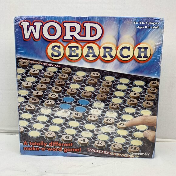 Wordsearch Word Search Pressman Make a Word Board Game 2005 Unused Damaged Box - Picture 1 of 6